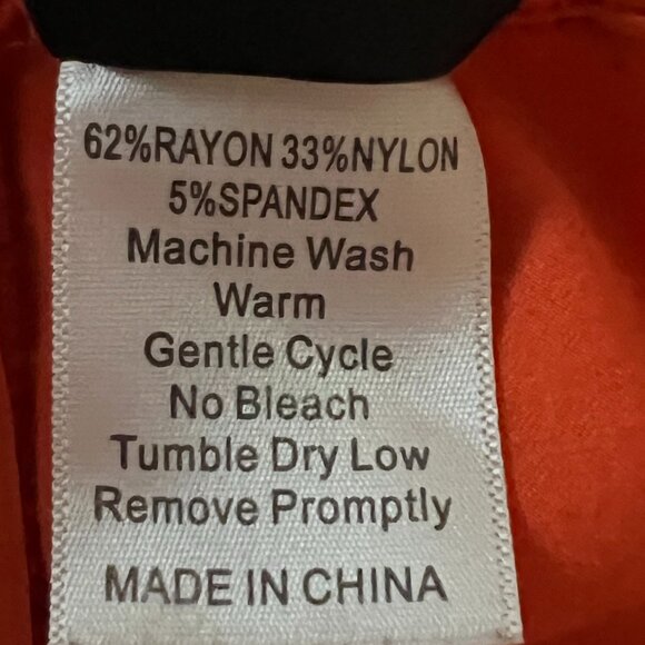 Retrolicious Women's 4XL Orange A-line Skirt - Picture 5 of 5